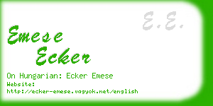emese ecker business card